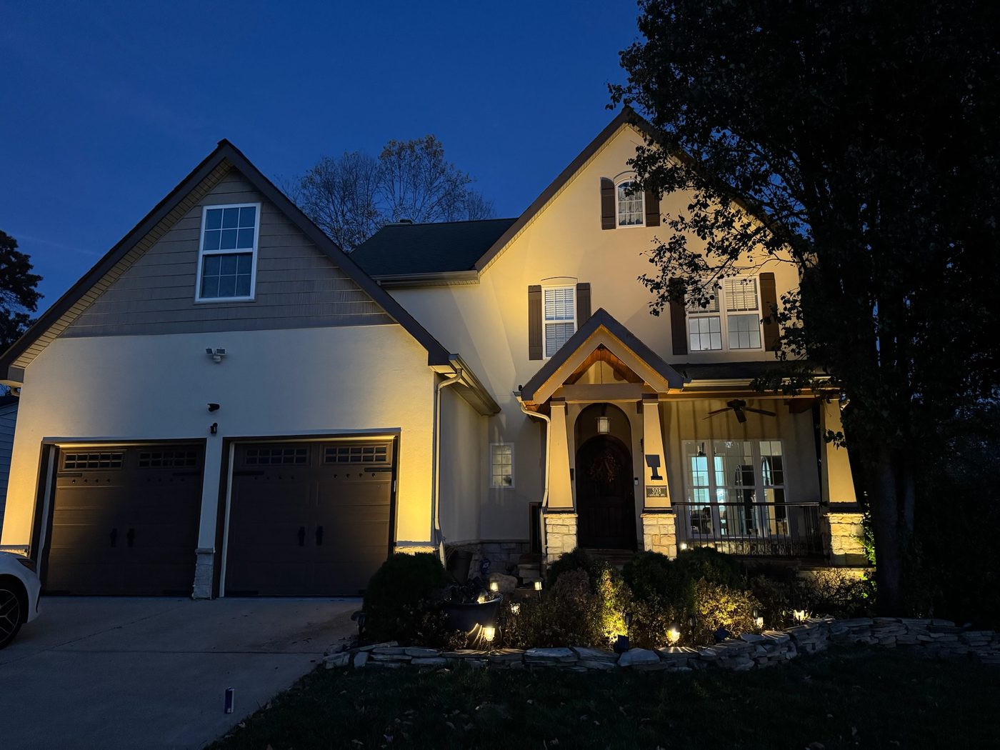 Metro West Lawn & Landscape project โ Walkway lighting install